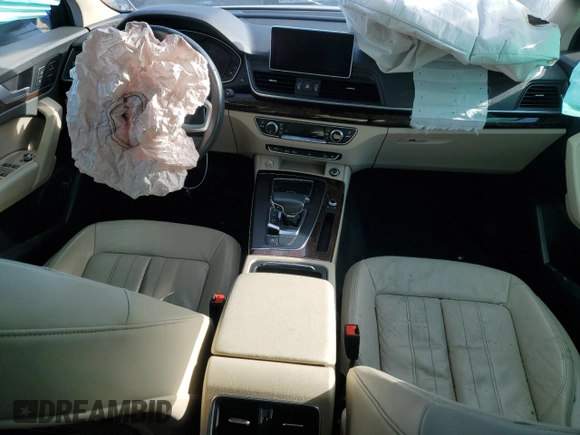 2018 Audi Q5 Premium Plus with VIN WA1BNAFY5J2076813, listed as a Copart auction lot 87555425 with 0 mi miles and Salvage Title. Bid and sale history available at carsss.com. Image 8.