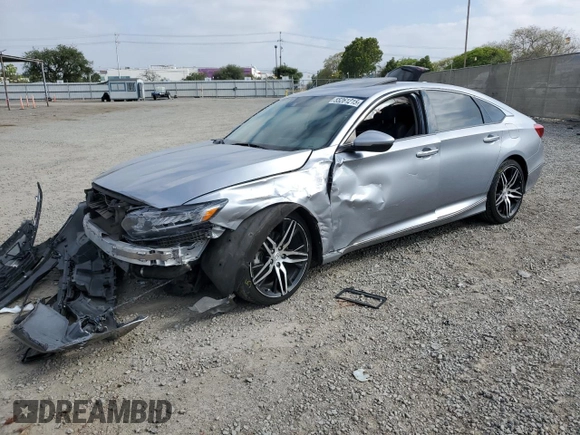 2021 Honda Accord Touring with VIN 1HGCV2F93MA020051, listed as a Copart auction lot 55261215 with 74,978 mi miles and Salvage title. Bid and sale history available at DreamBid. Image 1.