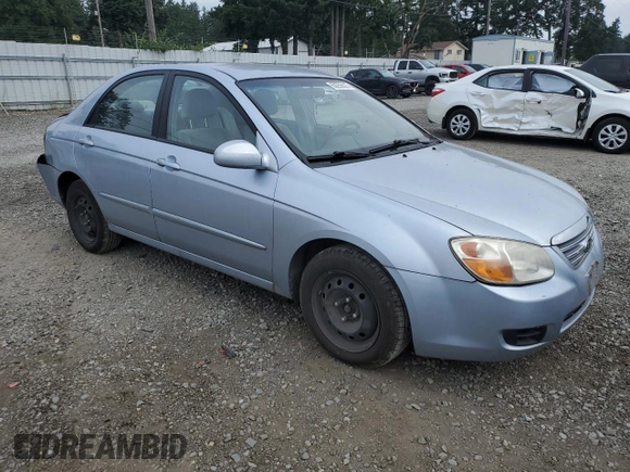 2007 Kia Spectra EX with VIN KNAFE121875438749, listed as a Copart auction lot 60255525 with 171,182 mi miles and Salvage title. Bid and sale history available at DreamBid. Image 4.