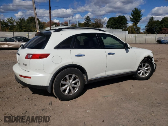 2006 Infiniti FX35 with VIN JNRAS08W26X206234, listed as a Copart auction lot 76210074 with 182,067 mi miles and Salvage Title. Bid and sale history available at carsss.com. Image 3.