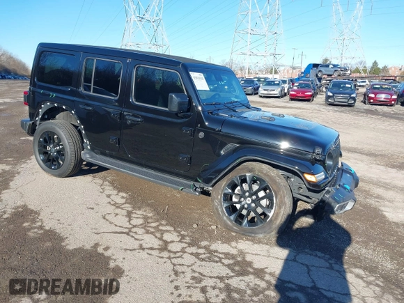 2024 Jeep Wrangler Sahara with VIN 1C4RJXP62RW126989, listed as a IAAI auction lot 41816525 with 11,241 mi miles and . Bid and sale history available at DreamBid. Image 1.