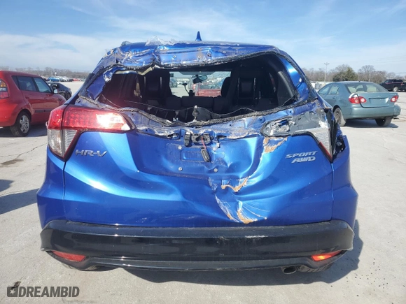 2022 Honda HR-V Sport with VIN 3CZRU6H14NM702364, listed as a Copart auction lot 46609755 with 82,007 mi miles and Salvage Title. Bid and sale history available at carsss.com. Image 6.
