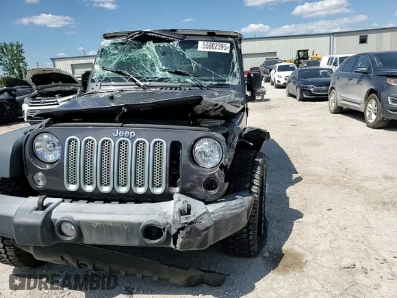 2017 Jeep Wrangler Unlimited Sport with VIN 1C4BJWDG5HL506501, listed as a Copart auction lot 55802395 with 96,756 mi miles and Salvage title. Bid and sale history available at DreamBid. Image 13.