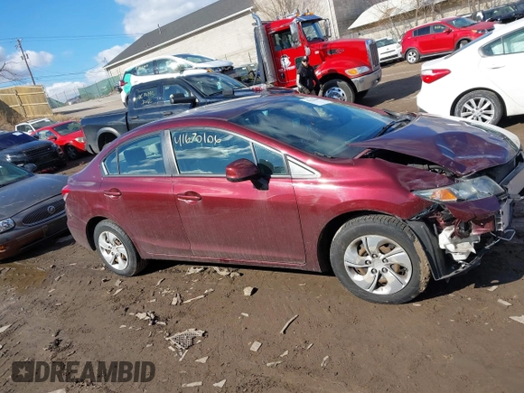 2013 Honda Civic LX z VIN 19XFB2F51DE085415, wystawiony jako IAAI lot #41670106 z przebiegiem 98 683 mil mil oraz . Historia ofert i sprzedaży dostępna na DreamBid. Obrazek 13.