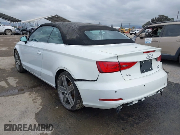 2016 Audi A3 2.0T Premium Plus with VIN WAU38LFF1G1117087, listed as a IAAI auction lot 39132207 with 43,353 mi miles. Bid and sale history available at carsss.com. Image 3.