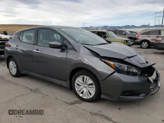 2025 Nissan LEAF S with VIN 1N4AZ1BV0SC561170, listed as a Copart auction lot 81486054 with 1,434 mi miles and Salvage Title. Bid and sale history available at carsss.com. Image 4.