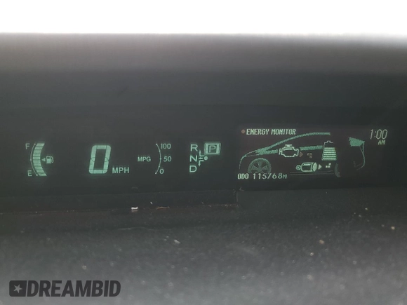 2011 Toyota Prius I with VIN JTDKN3DU4B0305903, listed as a Copart auction lot 54242085 with 115,768 mi miles and Salvage Title. Bid and sale history available at carsss.com. Image 9.