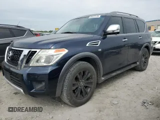 2017 Nissan Armada SV with VIN JN8AY2NE7H9702552, listed as a Copart auction lot 58477175 with 129,513 mi miles and Salvage title. Bid and sale history available at DreamBid. Image 1.