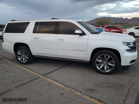 2018 Chevrolet Suburban Premier with VIN 1GNSCJKC4JR179631, listed as a Copart auction lot 75852974 with 82,008 mi miles and Salvage Title. Bid and sale history available at carsss.com. Image 4.