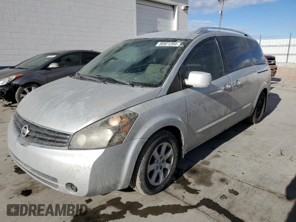 2008 Nissan Quest SL with VIN 5N1BV28U88N123410, listed as a Copart auction lot 80921204 with 175,771 mi miles and Clean Title. Bid and sale history available at carsss.com. Image 1.