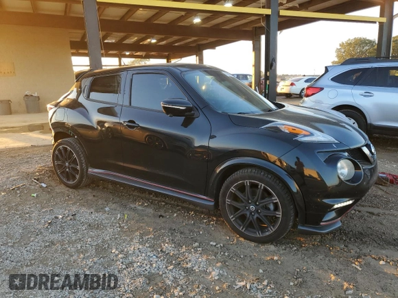 2015 Nissan Juke S with VIN JN8AF5MV0FT564636, listed as a Copart auction lot 79946964 with 112,361 mi miles and Salvage Title. Bid and sale history available at DreamBid. Image 4.