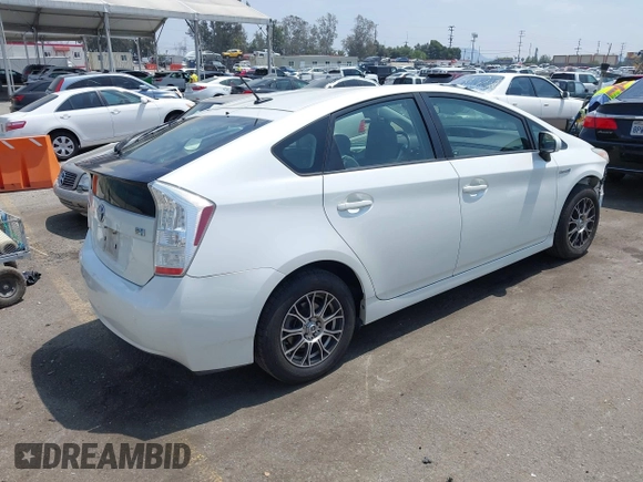 2010 Toyota Prius Four with VIN JTDKN3DU3A1095903, listed as a IAAI auction lot 42162529 with 136,716 mi miles and . Bid and sale history available at DreamBid. Image 4.