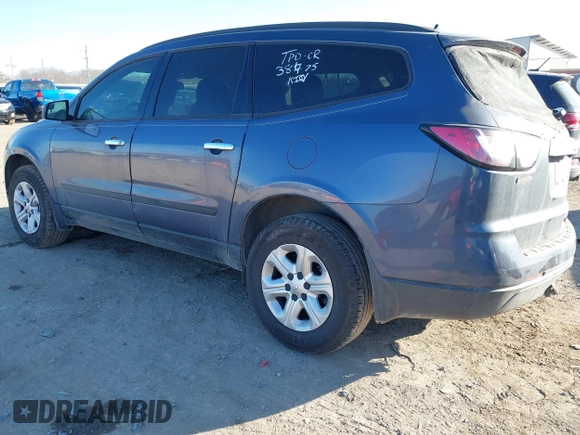 2013 Chevrolet Traverse LS with VIN 1GNKRFED6DJ107509, listed as a IAAI auction lot 41391738 with 84,729 mi miles. Bid and sale history available at carsss.com. Image 3.