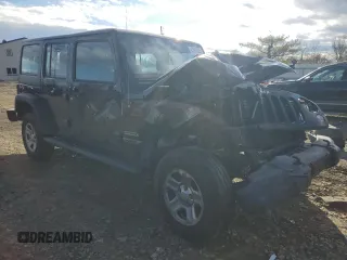 2018 Jeep Wrangler JK Unlimited Sport S with VIN 1C4BJWDGXJL828251, listed as a Copart auction lot 43981225 with 0 mi miles and Salvage Title. Bid and sale history available at carsss.com. Image 4.