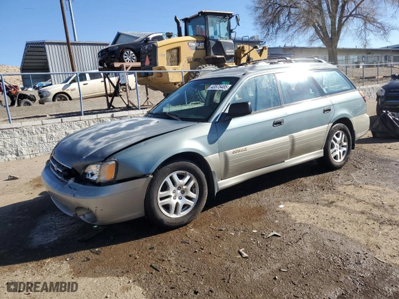 2001 Subaru Legacy Wagon Outback w/RB Equip with VIN 4S3BH665517617068, listed as a Copart auction lot 43575485 with 146,592 mi miles and Salvage Title. Bid and sale history available at carsss.com. Image 1.