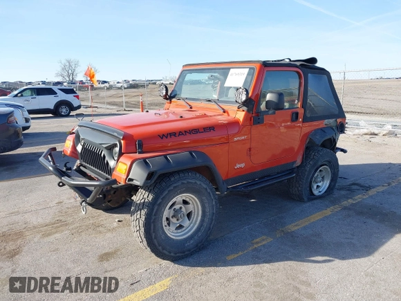 2005 Jeep Wrangler Sport with VIN 1J4FA49S85P344204, listed as a IAAI auction lot 41769319 with 105,927 mi miles. Bid and sale history available at carsss.com. Image 19.