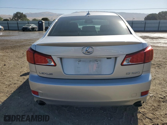 2010 Lexus IS 250 with VIN JTHBF5C27A5123654, listed as a Copart auction lot 62956235 with 100,314 mi miles and Salvage title. Bid and sale history available at DreamBid. Image 6.