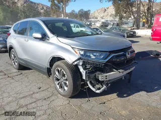2021 Honda CR-V EX with VIN 2HKRW1H56MH420768, listed as a IAAI auction lot 41398106 with 27,188 mi miles. Bid and sale history available at carsss.com. Image 1.