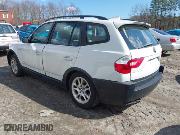 2004 BMW X3 2.5i with VIN WBXPA73404WC36868, listed as a IAAI auction lot 41835216 with 117,991 mi miles. Bid and sale history available at carsss.com. Image 3.