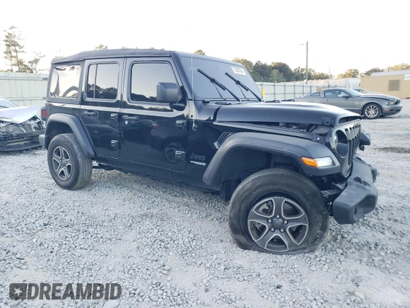 2022 Jeep Wrangler Unlimited High Tide with VIN 1C4HJXDG1NW134486, listed as a Copart auction lot 75280764 with 61,282 mi miles and Salvage Title. Bid and sale history available at DreamBid. Image 4.