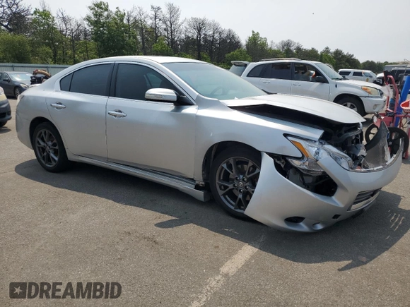 2014 Nissan Maxima SV with VIN 1N4AA5AP7EC478132, listed as a Copart auction lot 59369565 with 130,569 mi miles and Salvage title. Bid and sale history available at DreamBid. Image 4.