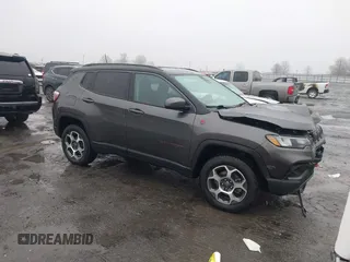 2022 Jeep Compass Trailhawk with VIN 3C4NJDDB5NT162979, listed as a IAAI auction lot 41535004 with 22,354 mi miles and . Bid and sale history available at DreamBid. Image 1.