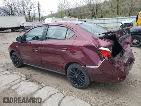 2022 Mitsubishi Mirage ES z VIN ML32FUFJ3NHF08086, wystawiony jako Copart lot #51950045 z przebiegiem 30 677 mil mil oraz Szkoda całkowita • Salvage title. Historia ofert i sprzedaży dostępna na DreamBid. Obrazek 2.