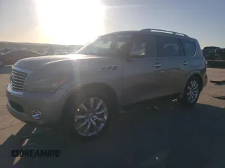 2012 Infiniti QX56 8-passenger with VIN JN8AZ2ND7C9715380, listed as a Copart auction lot 77386514 with 135,355 mi miles and Clean Title. Bid and sale history available at carsss.com. Image 1.