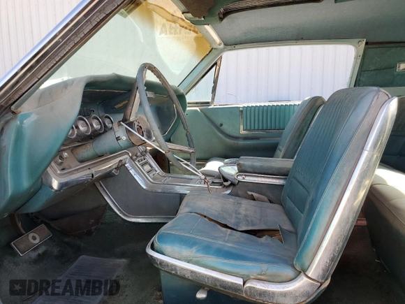 1966 Ford Thunderbird with VIN 6Y81Z100587, listed as a Copart auction lot 76387194 with 506 mi miles and Clean Title. Bid and sale history available at DreamBid. Image 7.