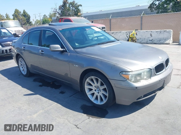 2003 BMW 7 Series 745i with VIN WBAGL63443DP63205, listed as a IAAI auction lot 42682836 with 103,551 mi miles and . Bid and sale history available at DreamBid. Image 1.