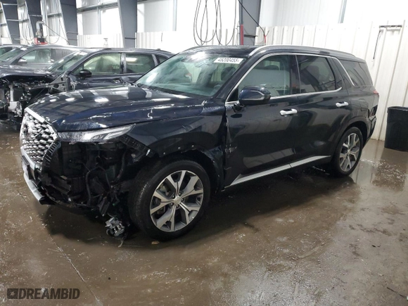 2022 Hyundai Palisade SEL with VIN KM8R4DHE9NU439728, listed as a Copart auction lot 45200455 with 39,083 mi miles and Salvage Title. Bid and sale history available at carsss.com. Image 1.