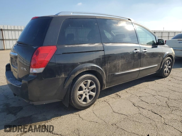 2007 Nissan Quest SE with VIN 5N1BV28U17N110898, listed as a Copart auction lot 86811594 with 213,558 mi miles and Salvage Title. Bid and sale history available at carsss.com. Image 3.