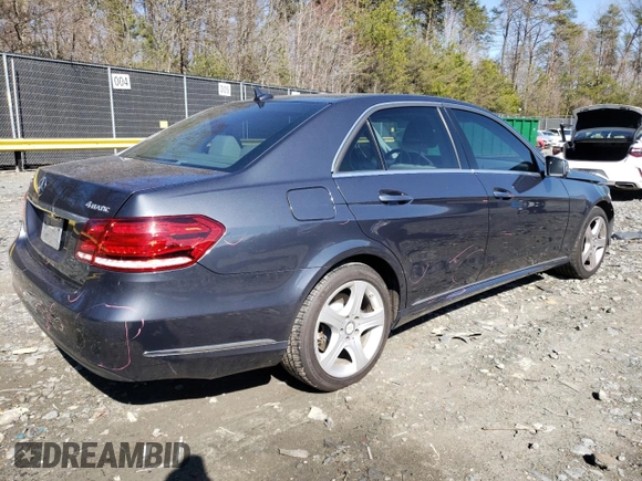 2014 Mercedes-Benz E 350 Luxury with VIN WDDHF8JB9EA925383, listed as a Copart auction lot 48874305 with 109,225 mi miles and Salvage Title. Bid and sale history available at DreamBid. Image 3.