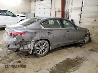 2015 Infiniti Q50 Sport with VIN JN1BV7AR5FM407039, listed as a Copart auction lot 45882655 with 99,813 mi miles and Salvage title. Bid and sale history available at DreamBid. Image 3.