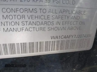 2018 Audi SQ5 Prestige z VIN WA1C4AFY7J2074309, wystawiony jako IAAI lot #41803619 z przebiegiem 66 717 mil mil oraz . Historia ofert i sprzedaży dostępna na DreamBid. Obrazek 9.