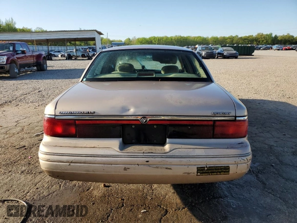 1997 Mercury Grand Marquis LS with VIN 2MELM75W3VX692074, listed as a Copart auction lot 52542335 with 211,850 mi miles and Salvage Title. Bid and sale history available at DreamBid. Image 6.