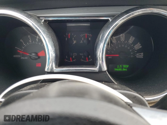 2006 Ford Mustang Standard with VIN 1ZVFT84N165154215, listed as a Copart auction lot 52100595 with 94,608 mi miles and Salvage Title. Bid and sale history available at carsss.com. Image 9.