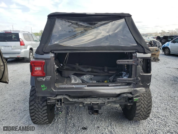 2018 Jeep Wrangler Unlimited Sport S with VIN 1C4HJXDG2JW147032, listed as a Copart auction lot 53462135 with 55,868 mi miles and Salvage Title. Bid and sale history available at carsss.com. Image 6.