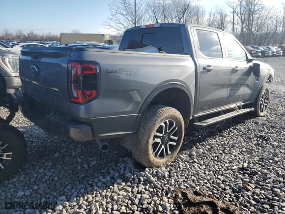 2024 Ford Ranger LARIAT with VIN 1FTER4KH6RLE19357, listed as a Copart auction lot 84761804 with 0 mi miles and Salvage Title. Bid and sale history available at carsss.com. Image 3.