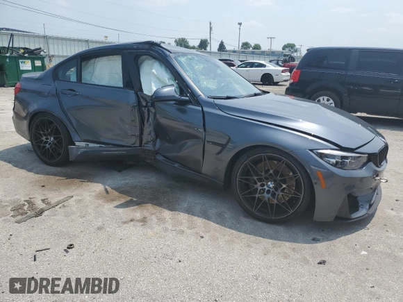 2018 BMW M3 with VIN WBS8M9C50J5J78894, listed as a Copart auction lot 64039565 with 76,308 mi miles and Clean title. Bid and sale history available at DreamBid. Image 4.