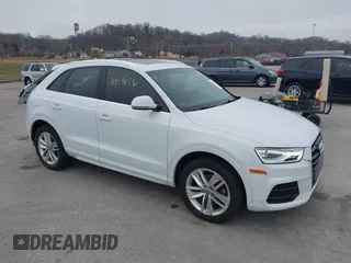 2016 Audi Q3 Premium Plus with VIN WA1EFCFS8GR023573, listed as a IAAI auction lot 38419026 with 70,778 mi miles. Bid and sale history available at carsss.com. Image 1.