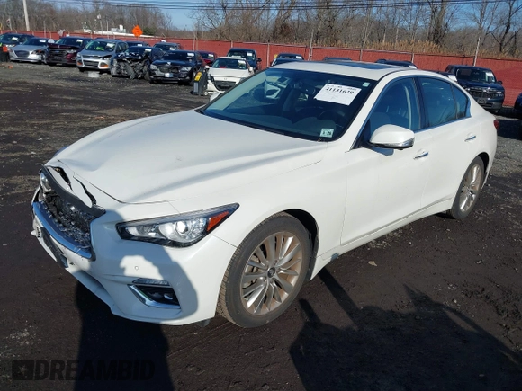 2023 Infiniti Q50 Luxe z VIN JN1EV7BR8PM540570, wystawiony jako IAAI lot #41131629 z przebiegiem 5 964 mil mil oraz . Historia ofert i sprzedaży dostępna na DreamBid. Obrazek 19.