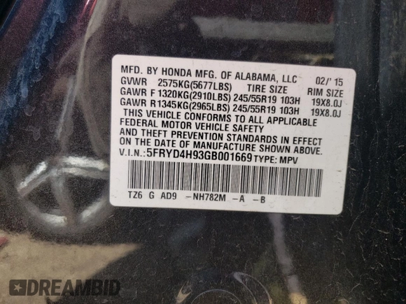 2016 Acura MDX w/Advance with VIN 5FRYD4H93GB001669, listed as a Copart auction lot 54585244 with 159,429 mi miles and Salvage Title. Bid and sale history available at carsss.com. Image 12.