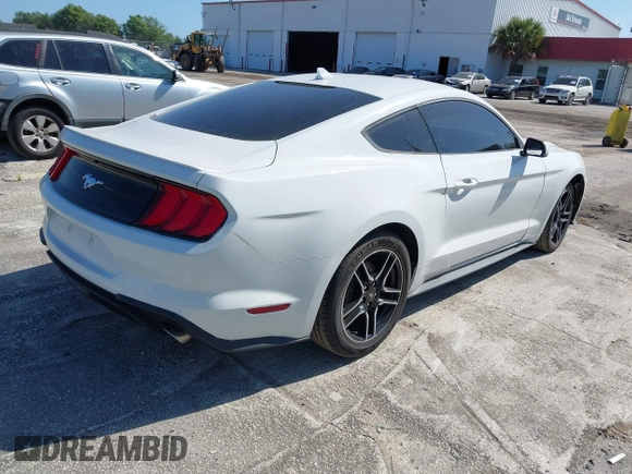 2021 Ford Mustang EcoBoost with VIN 1FA6P8TH6M5115299, listed as a IAAI auction lot 41972638 with 43,188 mi miles. Bid and sale history available at carsss.com. Image 4.
