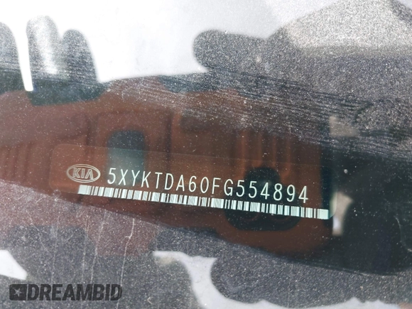 2015 Kia Sorento LX with VIN 5XYKTDA60FG554894, listed as a IAAI auction lot 41926004 with 93,523 mi miles. Bid and sale history available at carsss.com. Image 9.