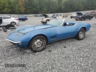1968 Chevrolet Corvette z VIN 194678S418172, wystawiony jako Copart lot #71028904 z przebiegiem 17 096 mil mil oraz Szkoda całkowita • Salvage title. Historia ofert i sprzedaży dostępna na DreamBid. Obrazek 1.