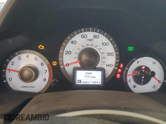 2010 Honda Pilot Touring with VIN 5FNYF3H8XAB019977, listed as a Copart auction lot 75955974 with 136,873 mi miles and Salvage Title. Bid and sale history available at DreamBid. Image 9.