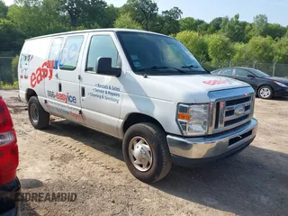 2014 Ford Econoline Cargo Commercial with VIN 1FTNE2EWXEDA43521, listed as a IAAI auction lot 42760511 with 302,500 mi miles and . Bid and sale history available at DreamBid. Image 1.