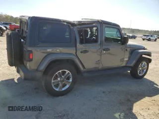 2021 Jeep Wrangler Unlimited Sahara High Altitude with VIN 1C4HJXEN0MW506203, listed as a Copart auction lot 76862614 with 44,558 mi miles and Salvage title. Bid and sale history available at DreamBid. Image 3.