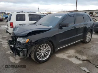 2018 Jeep Grand Cherokee Summit with VIN 1C4RJFJT2JC390079, listed as a Copart auction lot 43502555 with 106,724 mi miles and Salvage title. Bid and sale history available at DreamBid. Image 1.